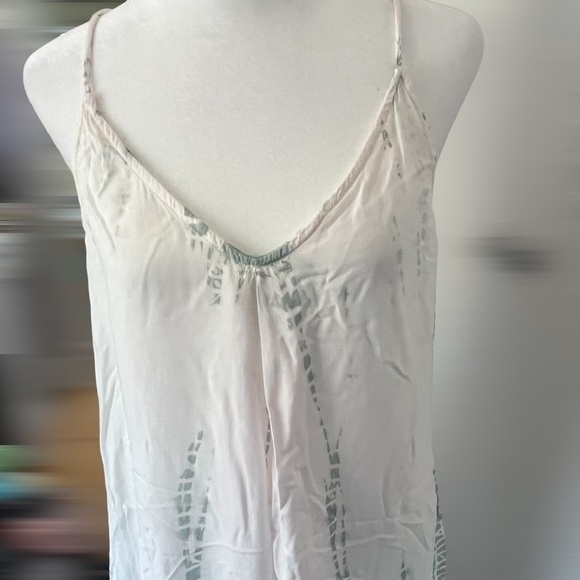 Michael Stars Other - NWT Michael Stars Cream Green Maxi Slip Tie Dye Coverup Size Meduim